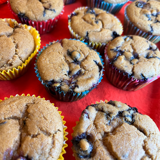 Delicious vegan alkaline blueberry muffins 
