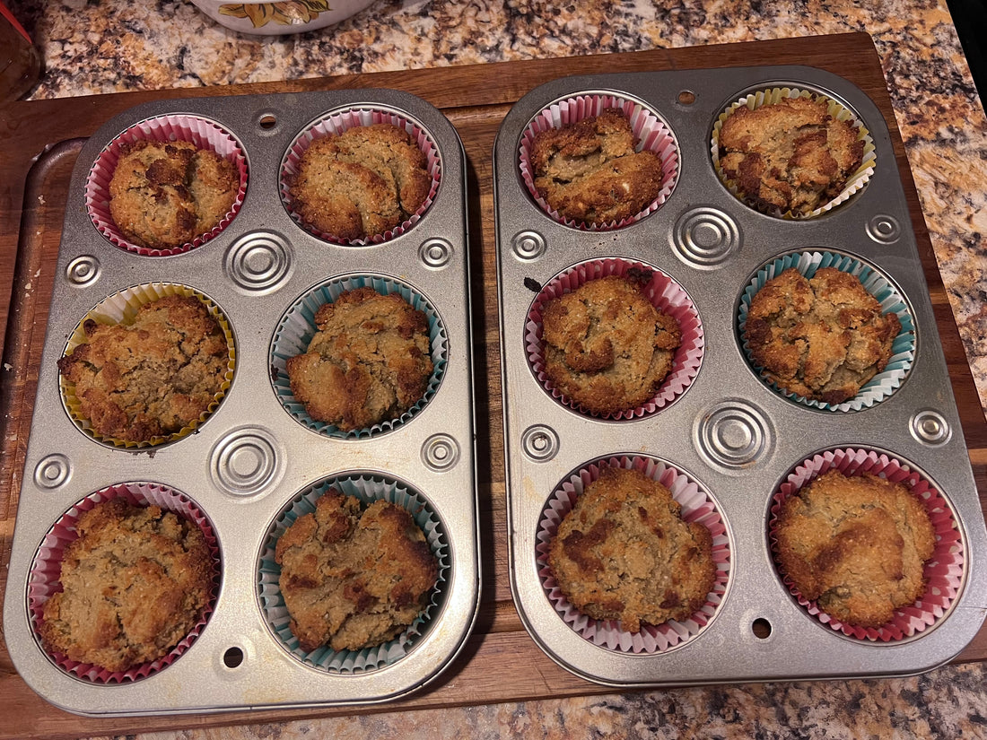 Chickpea Flour Banana Nut Muffins